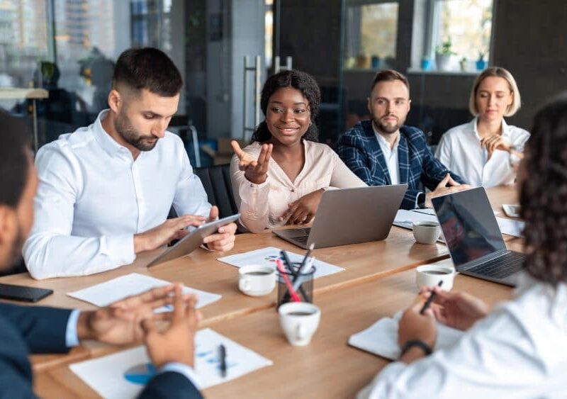 Mixed Business People Having Corporate Meeting