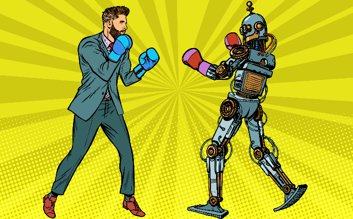 Boxing a robot image