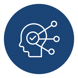 Automate icon showing a head silhouette with a target and connected nodes