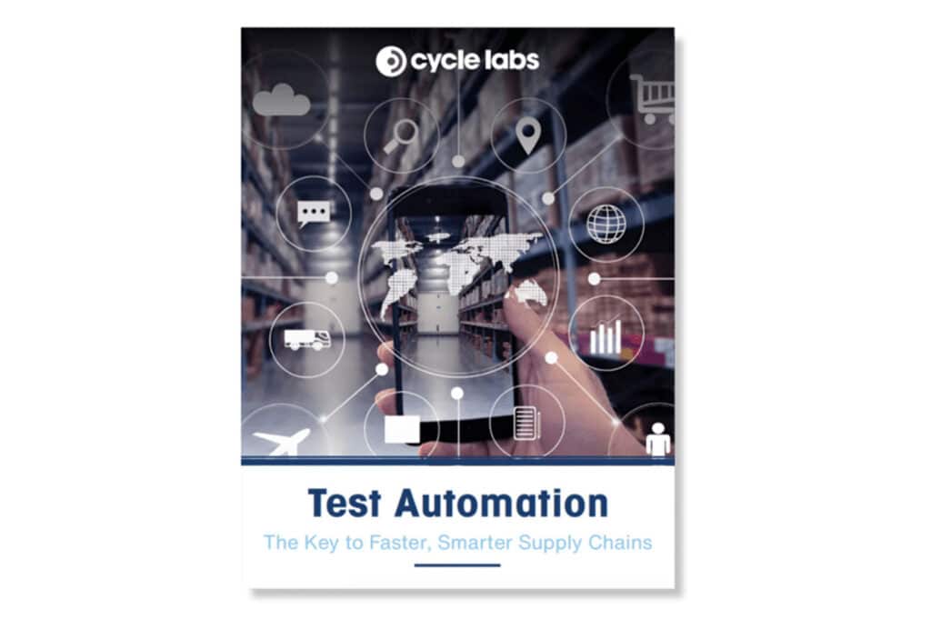Cover of the white paper Test Automation: The Key to Faster, Smarter Supply Chains